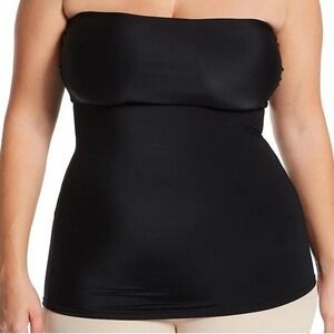 InstantFigure Womens‎ Black Strapless Bandeau Slimming Shapewear Top WBT035 4XL